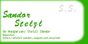 sandor stelzl business card